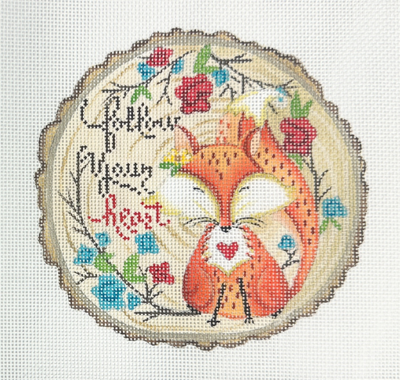 Stitching Fox Needlepoint on Instagram: Let it SNOW (by Caron