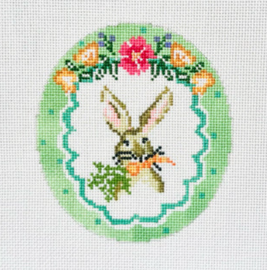 Polka Dot Easter Bunny oval