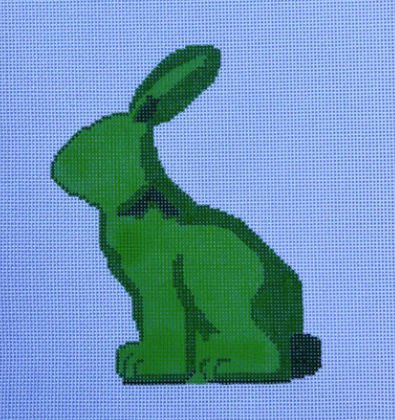 Moss Spring Bunny Canvas- Green