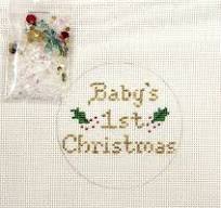 Baby's 1st Christmas w/ Holly -- Gold Letters