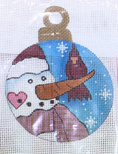 Load image into Gallery viewer, canvas cookie, snowman