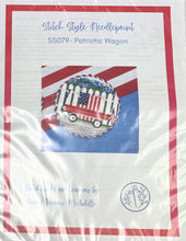 Load image into Gallery viewer, patriotic wagon with stitch guide