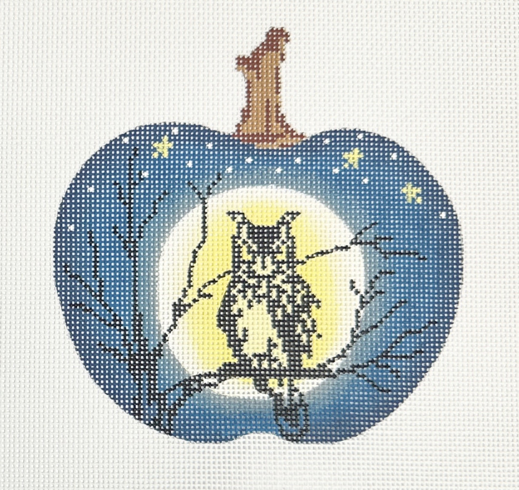spooky owl silhouette pumpkin