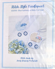 Load image into Gallery viewer, baby carriage, blue hydrangea