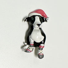 Load image into Gallery viewer, dog in pink hat needleminder, black or brown