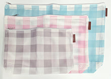 Load image into Gallery viewer, gingham on the go, 3-piece project bag set