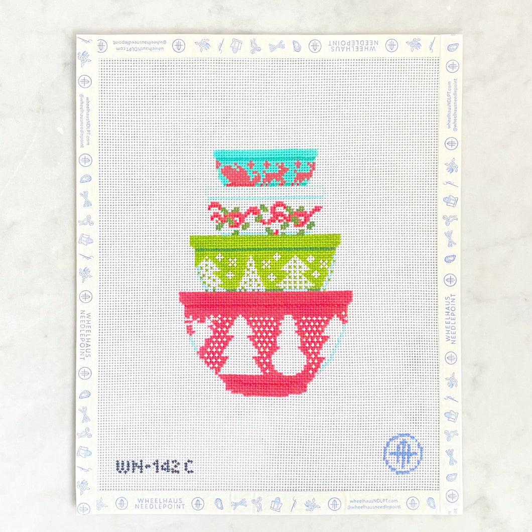 TS Vintage Bowls Christmas Print