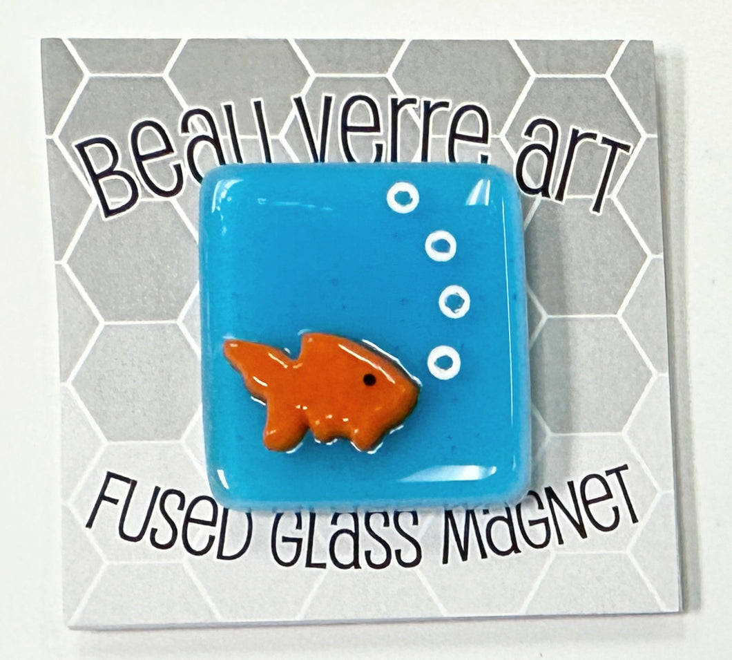 Gold Fish Fused Glass Needleminder