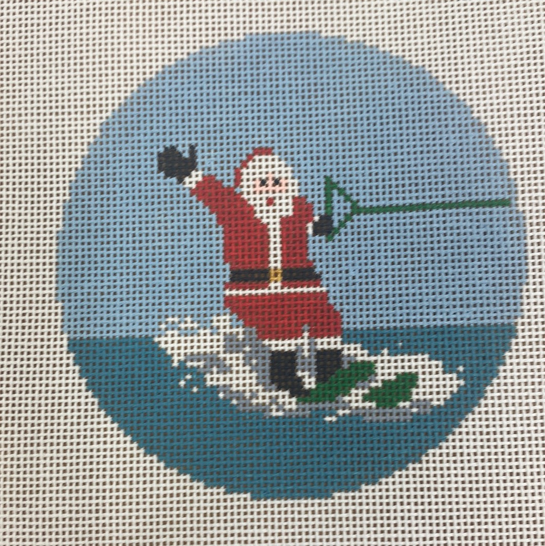 Waterskiing Santa