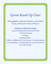 Load image into Gallery viewer, Weighted Gusset Stand-Up Finishing Class November 11, 2026
