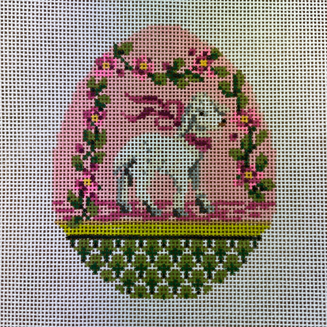 pink garland lamb egg