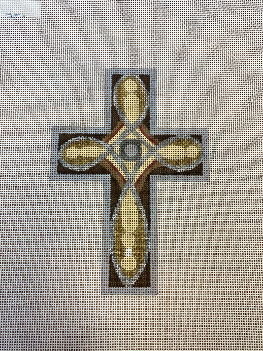Silver Brown Cross 103AG