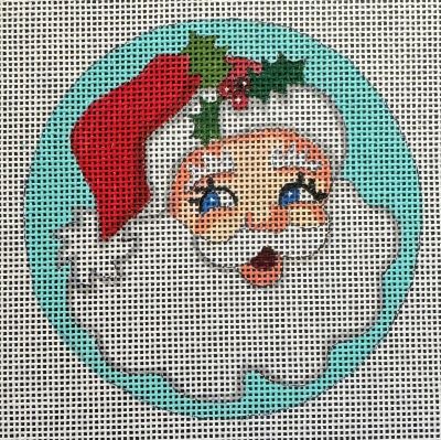 Small teal santa rnd HO2603
