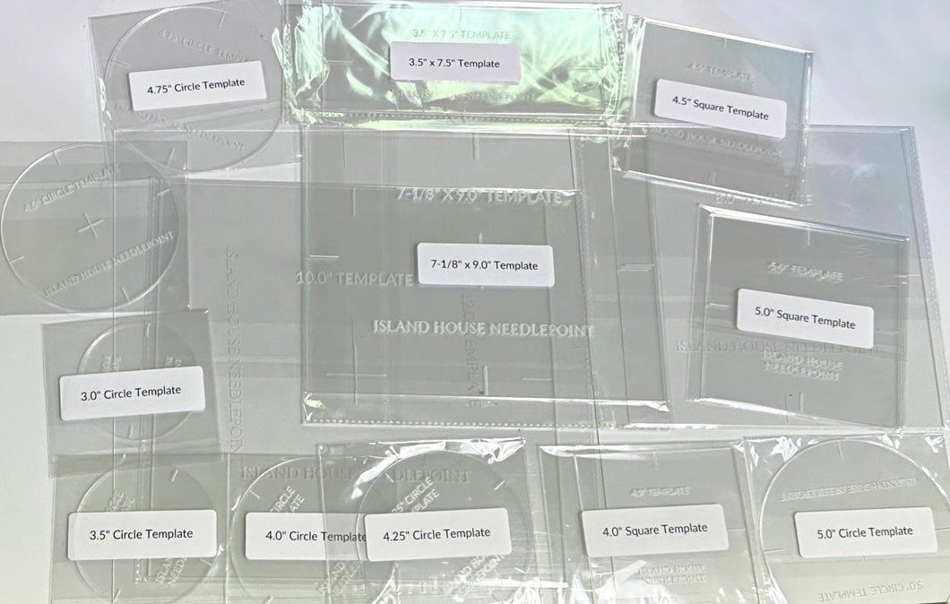Needlepoint Templates, Various Sizes/Shapes