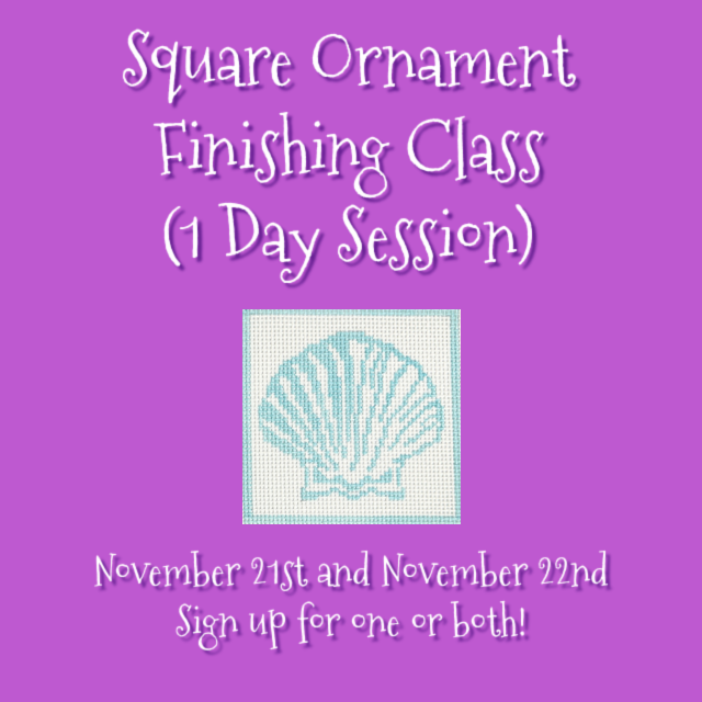 Square Ornament Finishing Class (1 Day Session) – The Needle Bug