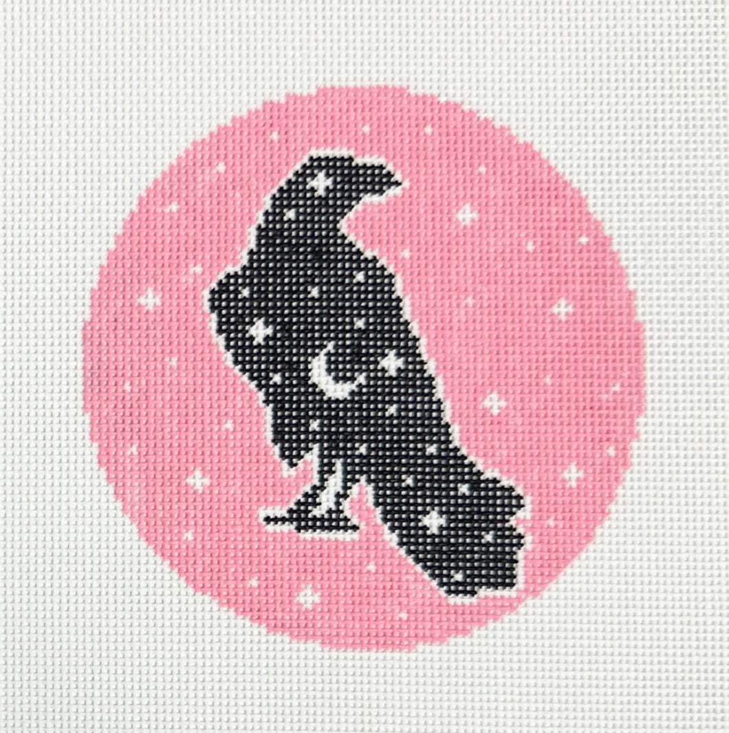 Pink & Spooky Crow
