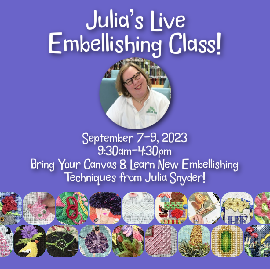 Julia's Live Embellishing (3 Sessions) – The Needle Bug