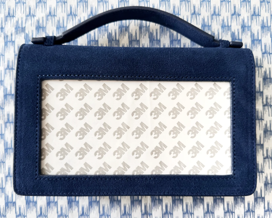 The Everyday Clutch- Navy Suede