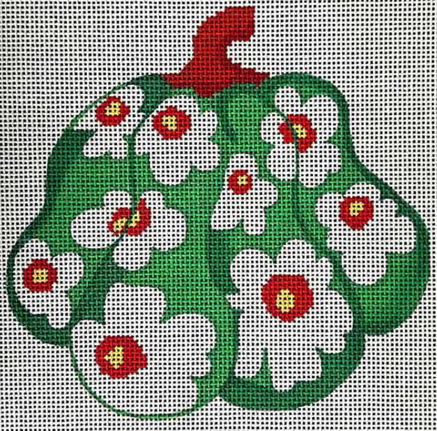 Green & White Floral Gourd ML21