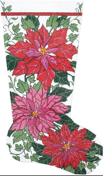Poinsettia Ivy Stocking XS7159