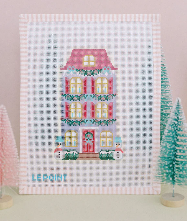 Christmas Village Purple Row House
