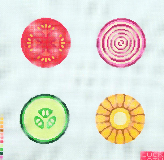 Assorted Veggies coasters LLN-009