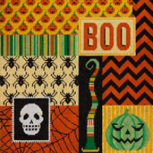 halloween boo patchwork