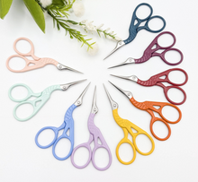 Load image into Gallery viewer, Colorful Stork Embroidery Scissors
