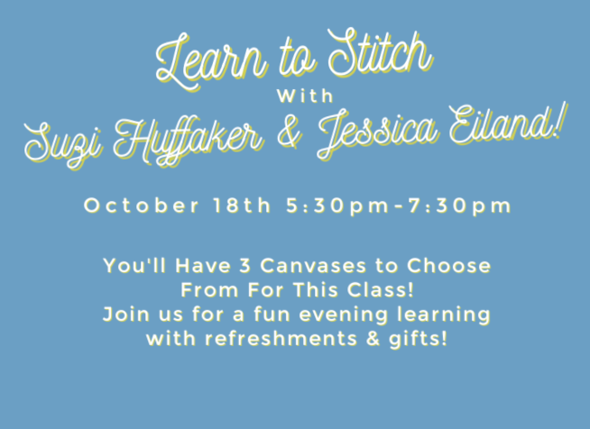 Learn to Stitch With Suzie Huffaker & Jessica Eiland deposit