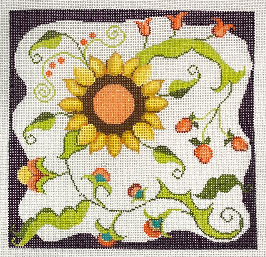 sunflower & berries with stitch guide