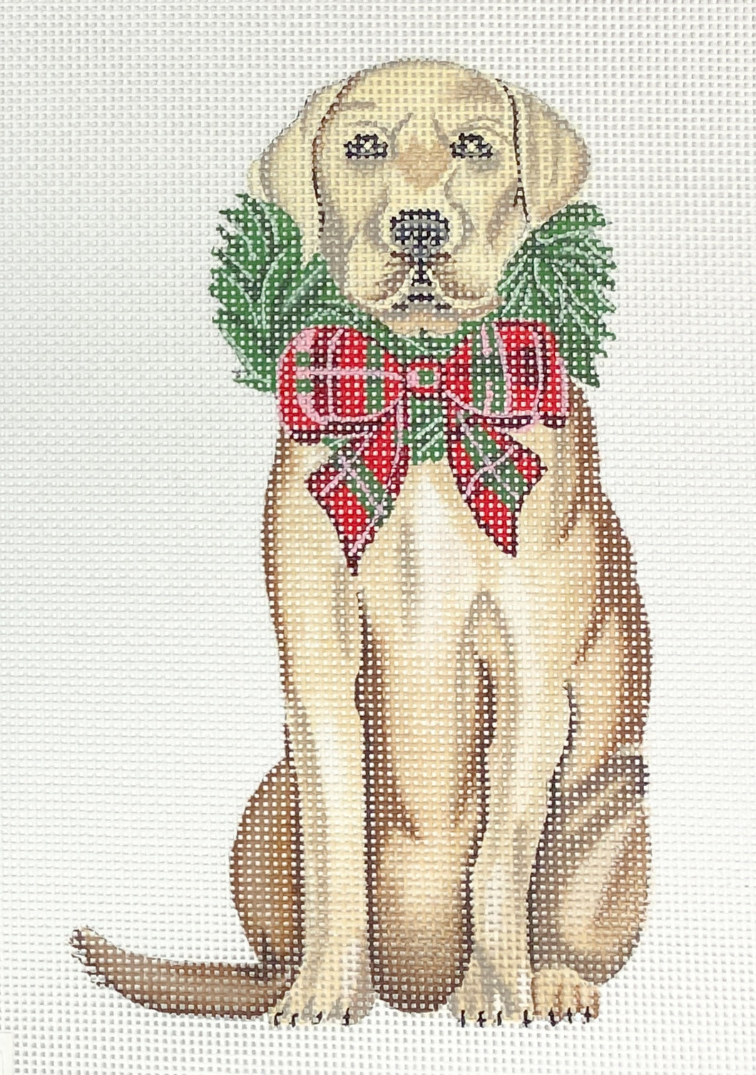 holiday yellow lab ornament