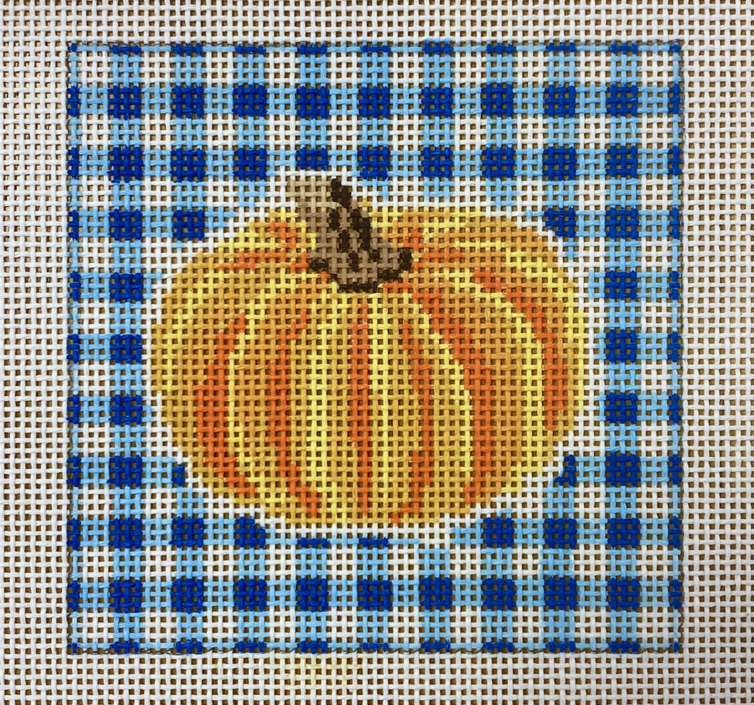 pumpkin on gingham