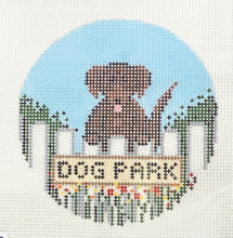 Load image into Gallery viewer, dog park, chocolate lab with stitch guide
