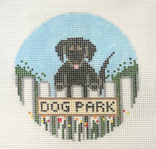 Load image into Gallery viewer, dog park, black lab with stitch guide
