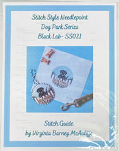 Load image into Gallery viewer, dog park, black lab with stitch guide
