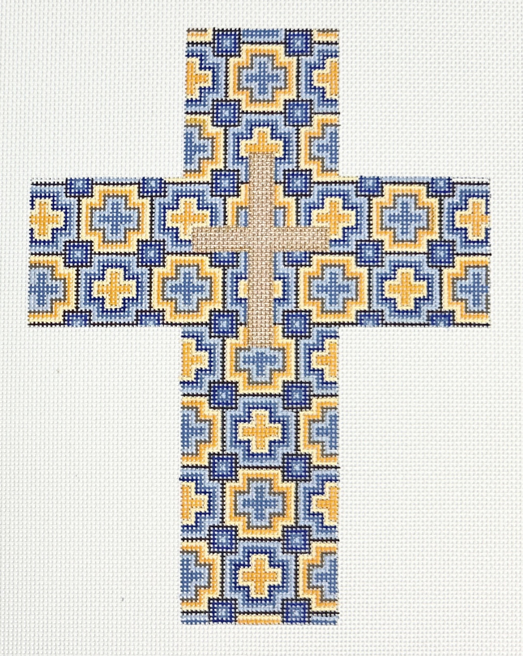 blue & gold cross
