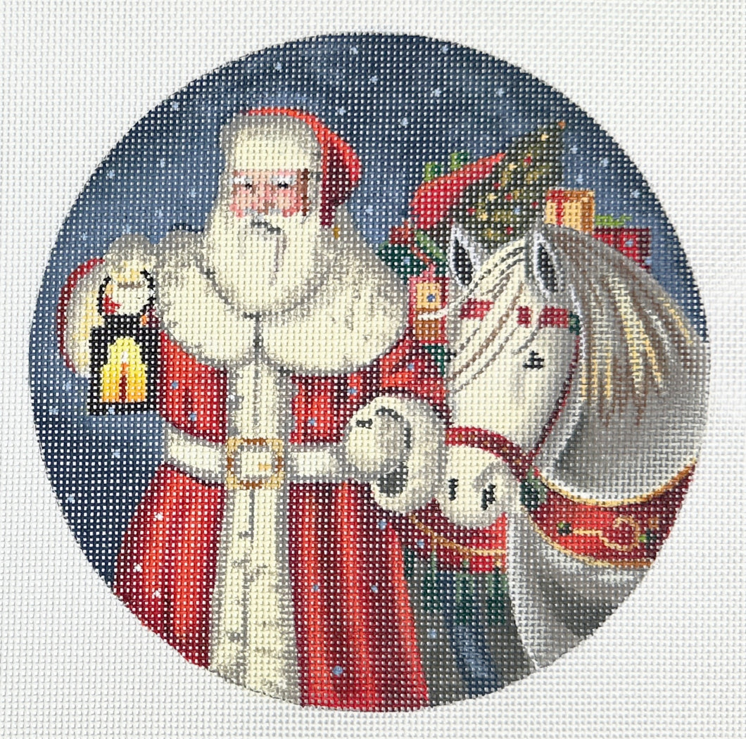 santa with horse & presents