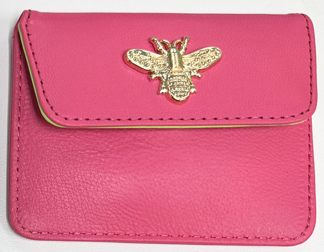 two tone wallet with bee