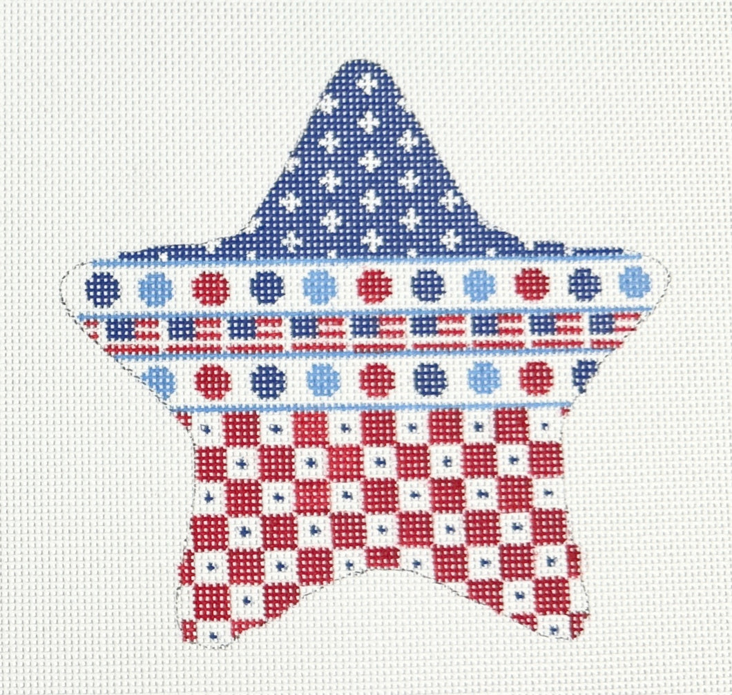 patriotic star, multi-pattern