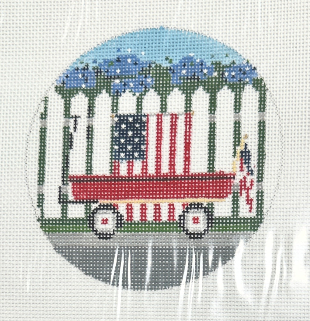 patriotic wagon with stitch guide