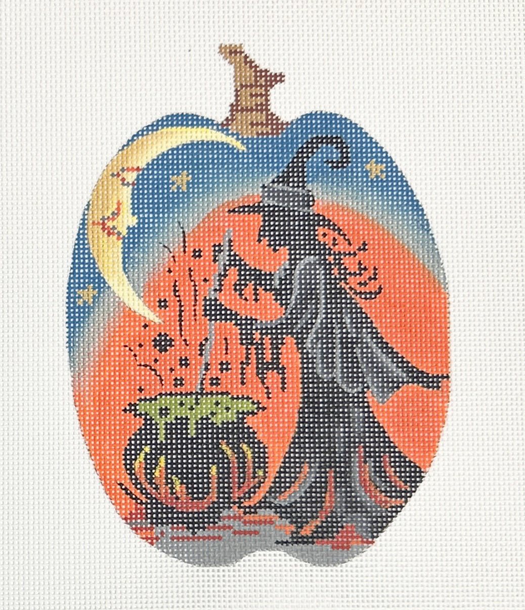 cauldron witch pumpkin
