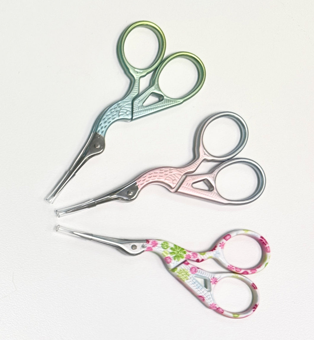 crane embroidery scissors, assorted styles