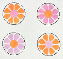 Load image into Gallery viewer, mod floral coasters, assorted colors

