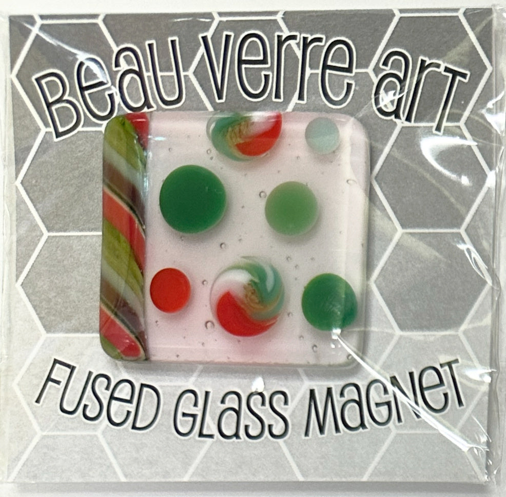 fused glass dots/stripe needleminder