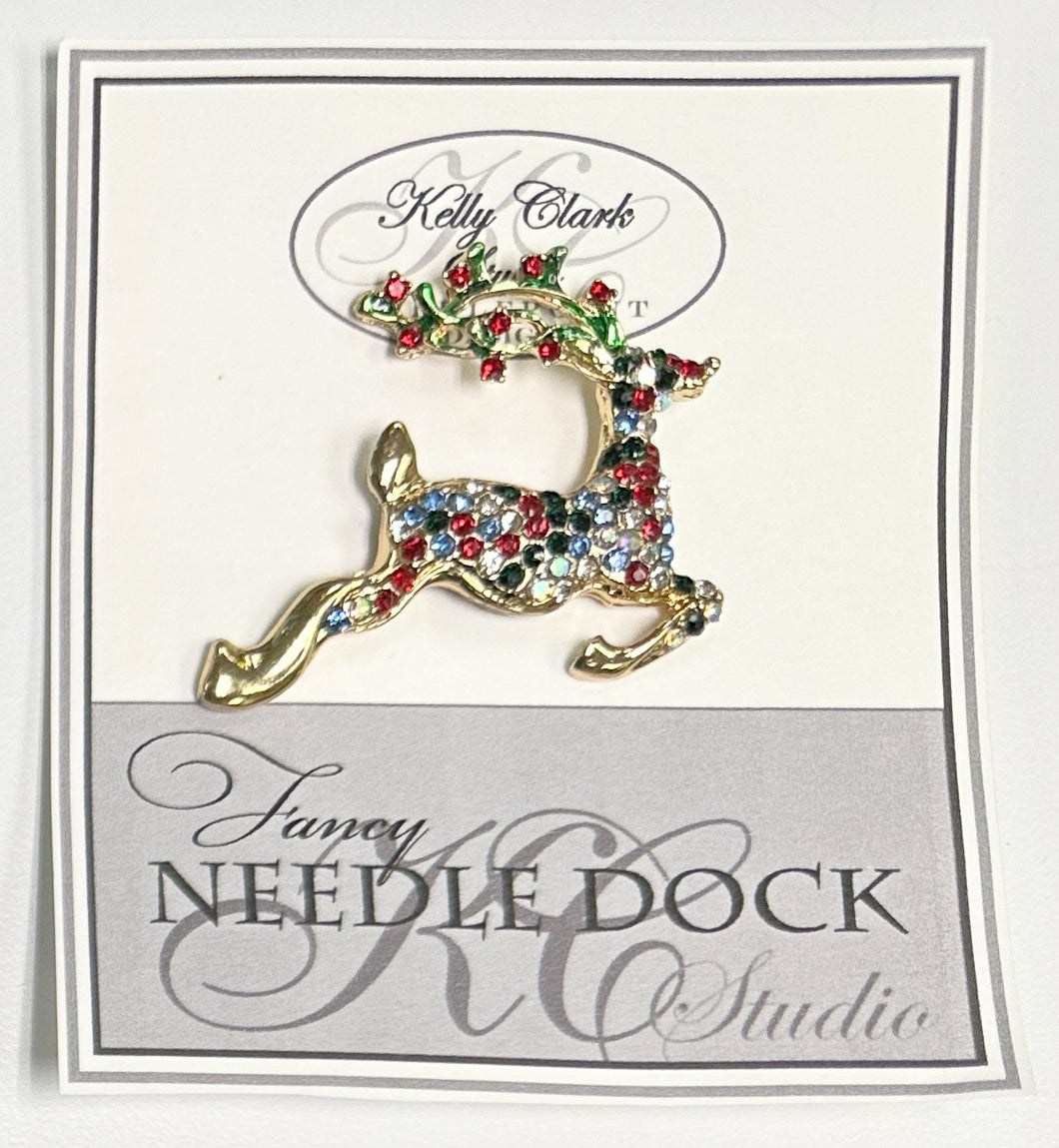 multi-colored leaping stag needle dock