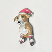 Load image into Gallery viewer, dog in pink hat needleminder, black or brown
