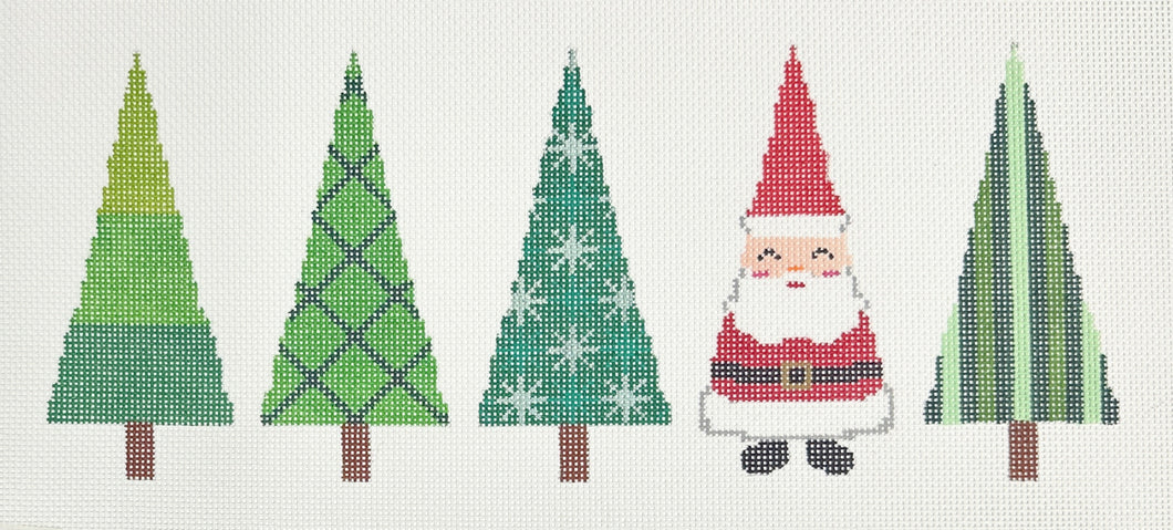 christmas trees & santa