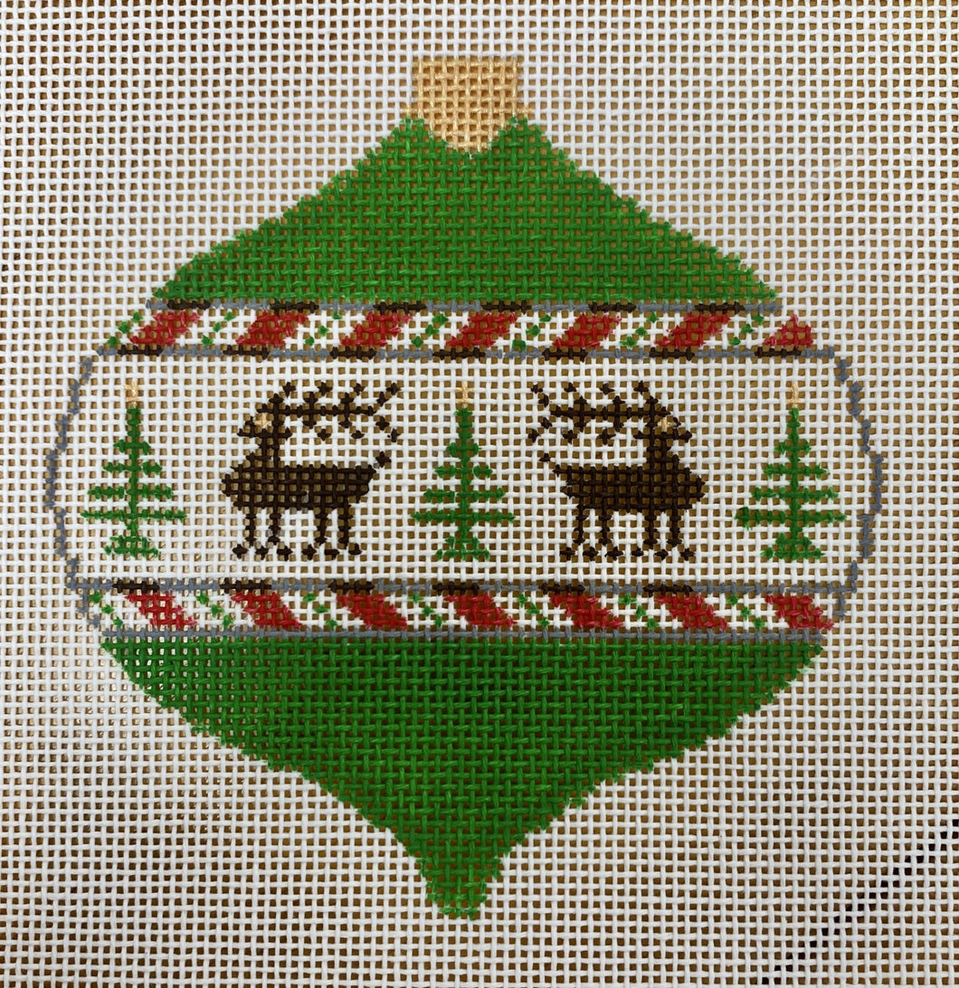 christmas ball with reindeer