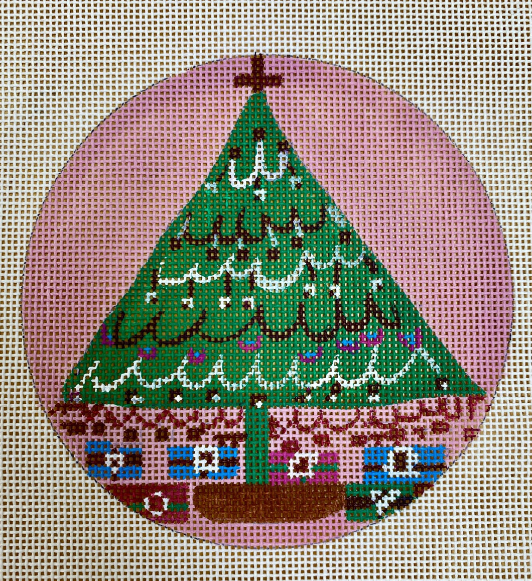 christmas tree, round