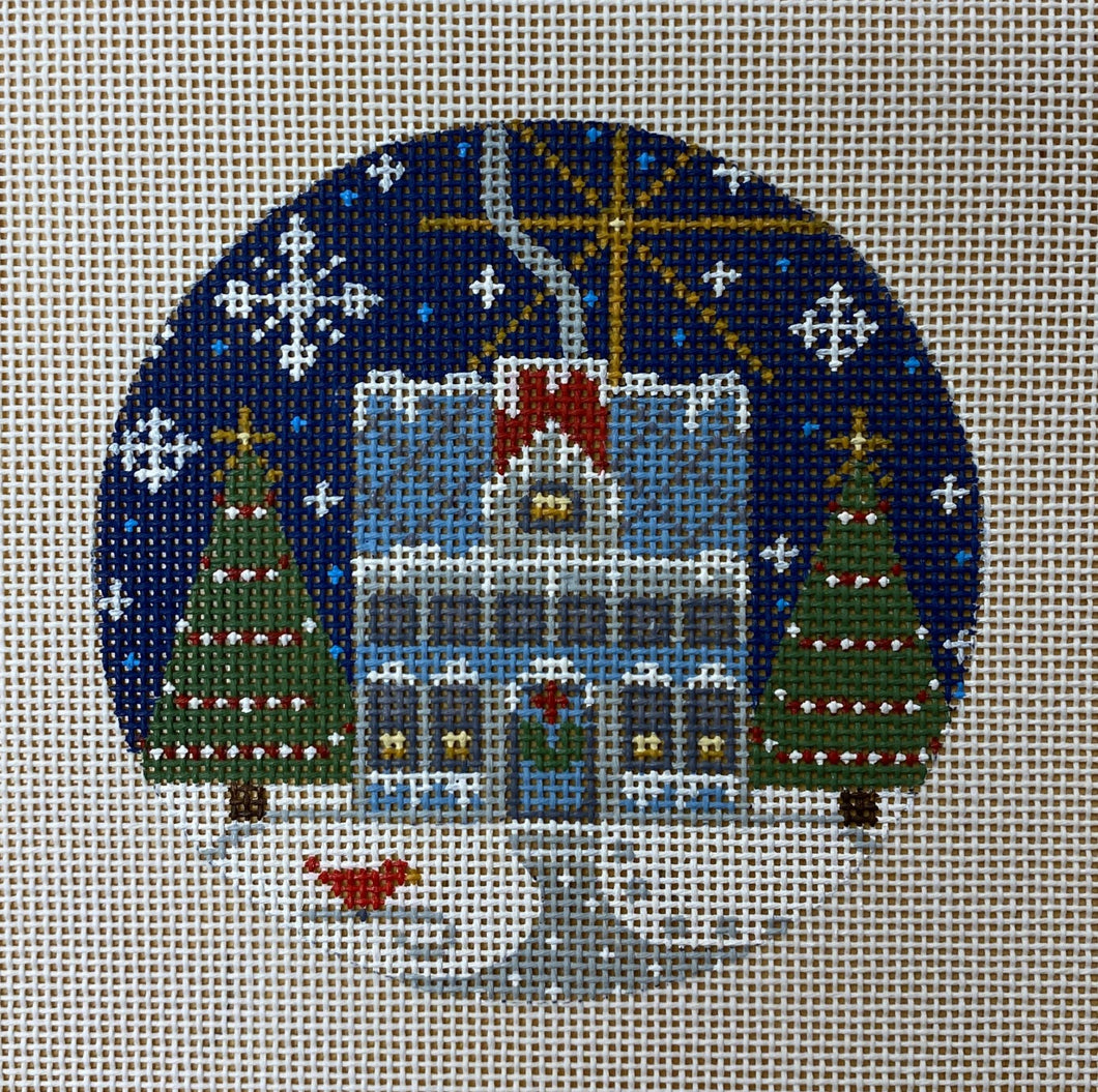blue house ornament